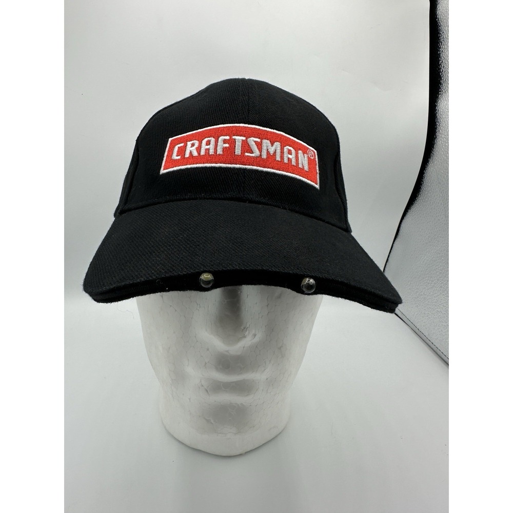 Craftsman LED Lighted Hat Black Adjustable Cap Hands Free Flashlight Work Tool